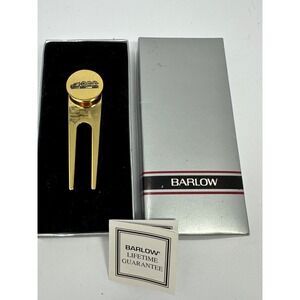 New Barlow ELEGANT GOLF Divot Tool, Ball Marker, Gold Tone Builders Promotional